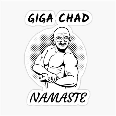 "Giga Chad Face, Namaste (Giga Chad Meme)" Sticker for Sale by ...