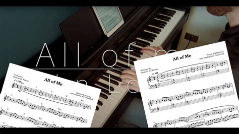 All Of Me John Legend Piano Cover Sheet Music Carmine De Martino Youtube Music