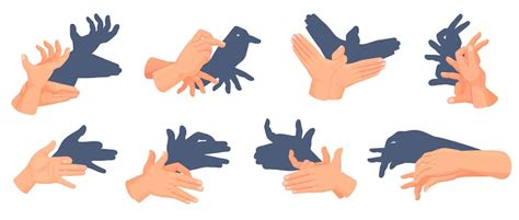 Premium Vector | Gestures animal shadows vintage shadow theater concept ...