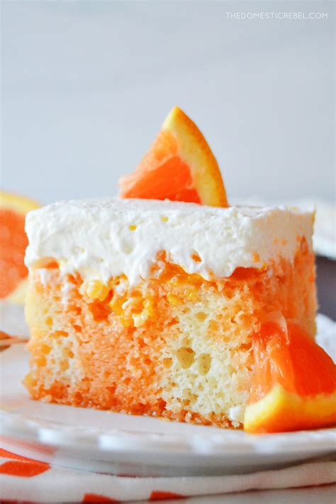 Orange Creamsicle Poke Cake The Domestic Rebel