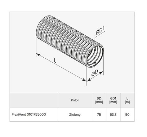 Przewód elastyczny do rekuperacji Flexivent fi 75 50 mb antybakteryjna