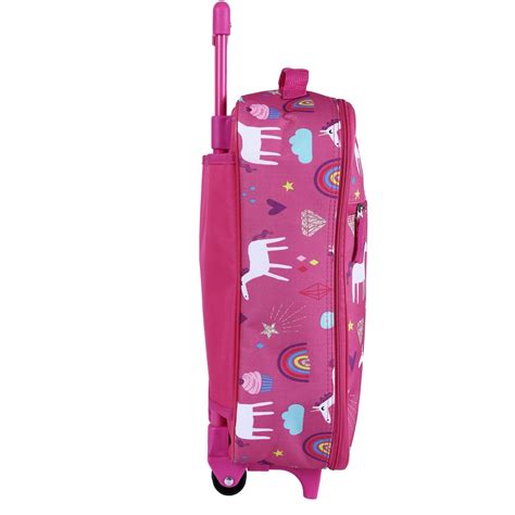 Hopscotch Kids Girls Soft Rolling Luggage Unicorn Big W