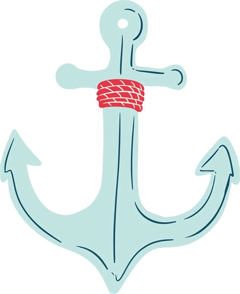 Blue anchor illustration 16914819 Vector Art at Vecteezy