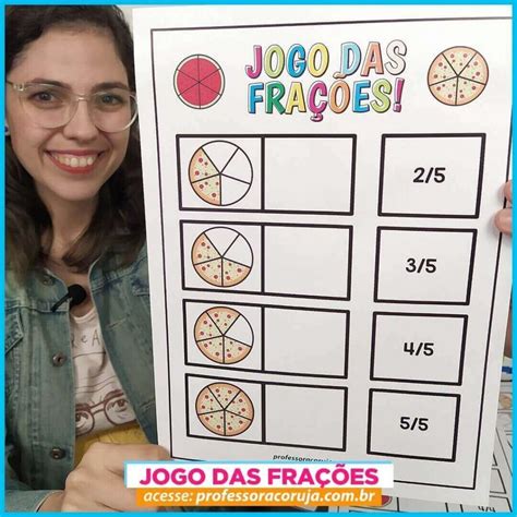 Jogos Sobre Frações - Jogo das Frações - Professora Coruja