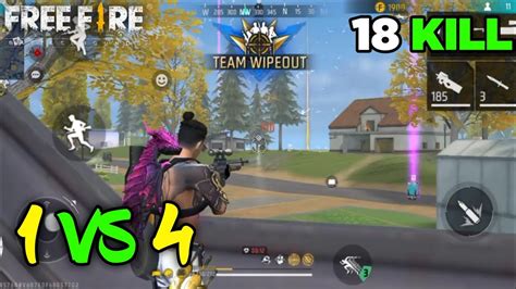 Solo Vs Squad 18 Kill RajuBhai Unbeatable Gameplay Garena Free Fire