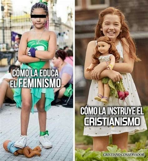 Educación feminista versus educación Cristiana Chistes feministas