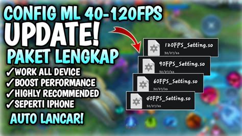 Config Ml 120Fps Cara Low Device Menjadi Smooth Seperti IPhone Fix No