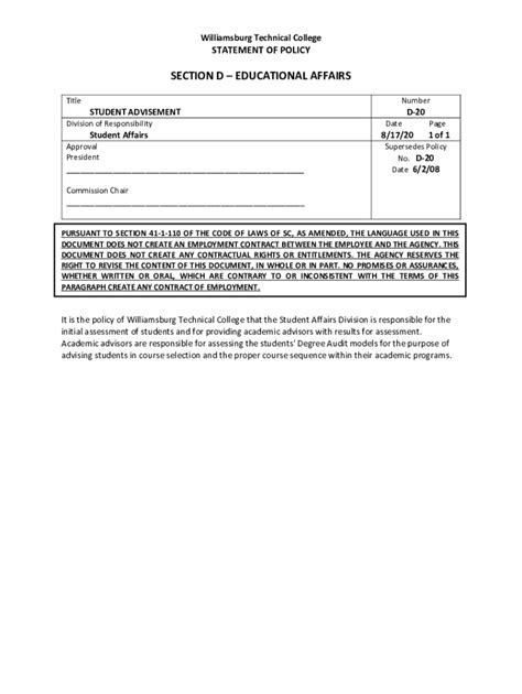 Fillable Online Student Advisement Fax Email Print Pdffiller