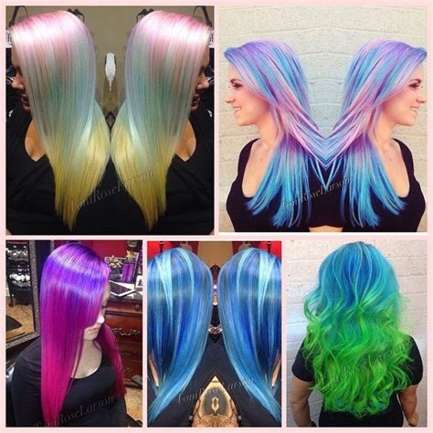 Pastels Arctic Fox Hair Color Multi Colored Hair Bright Hair