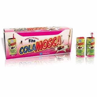 Fita Pega Mosca Armadilha Cola P Insetos Voador Pega Mosquito Gruda