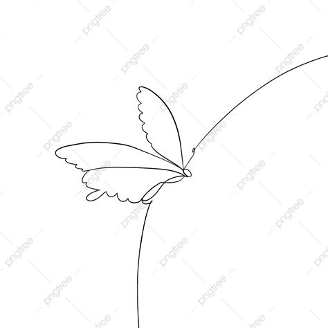 추상 라인 그림 일러스트 곤충 나비 요약 선화 Insect Png 일러스트 및 Psd 이미지 무료 다운로드 Pngtree