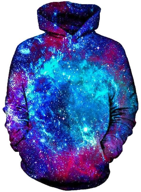 Blue Galaxy Hoodie Galaxy Hoodie Rave Hoodie Graphic Hoodies