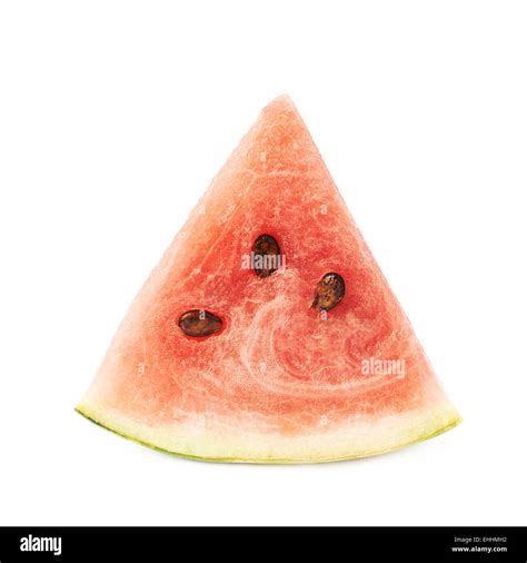 Triangle Shaped Watermelon Slice Isolated Stock Photo Alamy