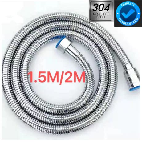 Stainless Steel Bathroom Double Lock Shower Hose 1 5m 2m Shopee