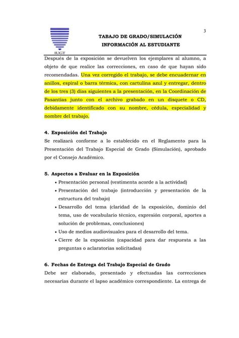 Trabajo De Grado O Simulacion Normativas Iugt Pdf