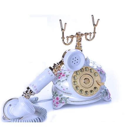 Telpal Rotary Dial Telephone Retro Old Fashioned Landline Phones With Classic Metal Bell Corded