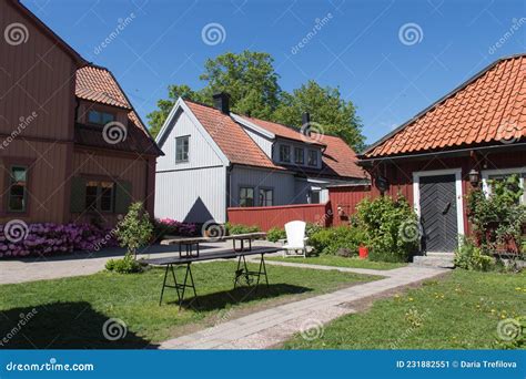 Typical House Of Sigtuna In A Sunny Day Sweden Editorial Photo Image