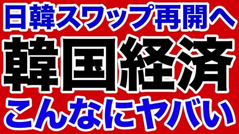 【日韓通貨スワップ再開⁉】やっぱりヤバい韓国経済 Youtube