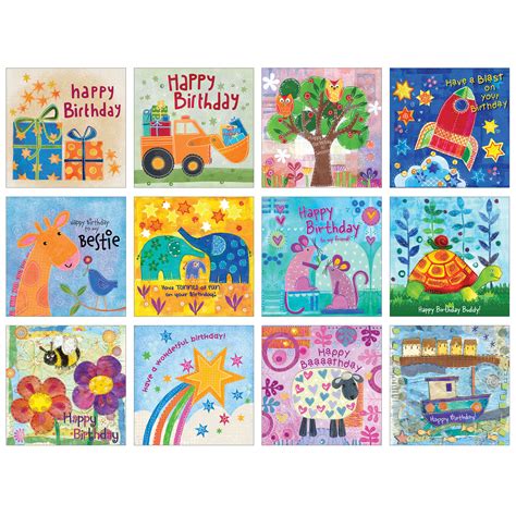 Eco-friendly Children's Birthday Cards 12pk - Just Cards Direct ...