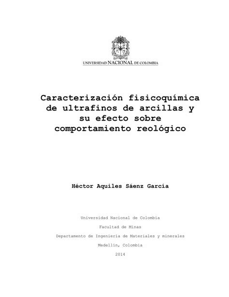 PDF Caracterización fisicoquímica de ultrafinos de arcillas y