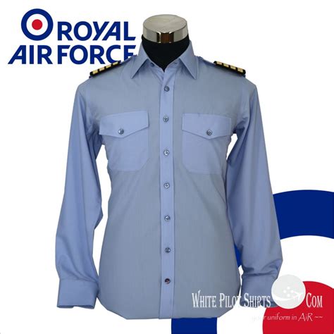 Raf Blue Pilot Shirts 50 Cotton 50 Polyester Pilot Shirts Mens