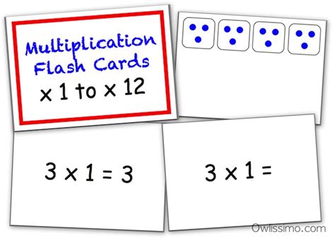 Flash Cards – Multiplication – Owlissimo