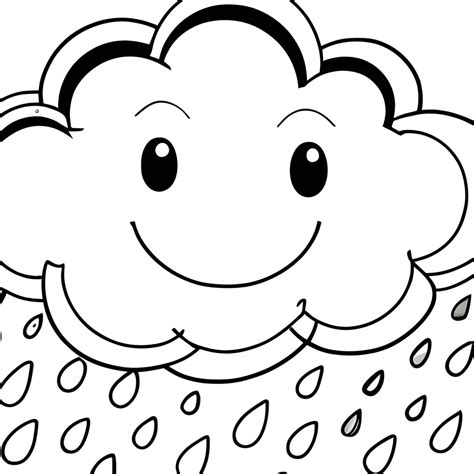 Rain Cloud Clipart Black And White