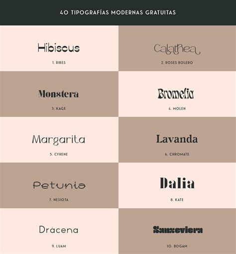 40 tipografías modernas gratuitas MLC Estudio Inspiración y diseño