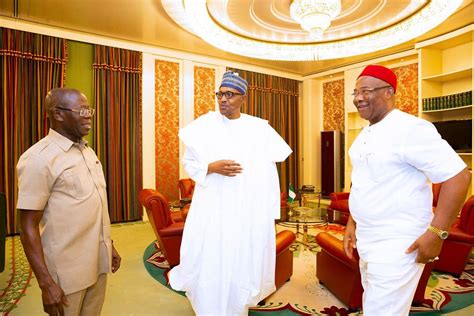 President Buhari Receives New Imo Governor Hope Uzodinma In The State