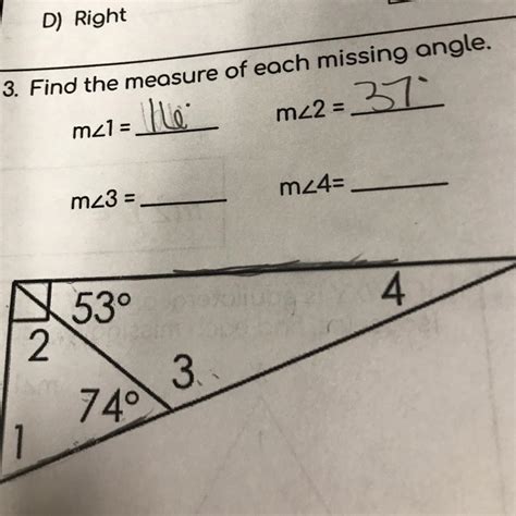 Find The Measure Of Each Missing Angle Brainly