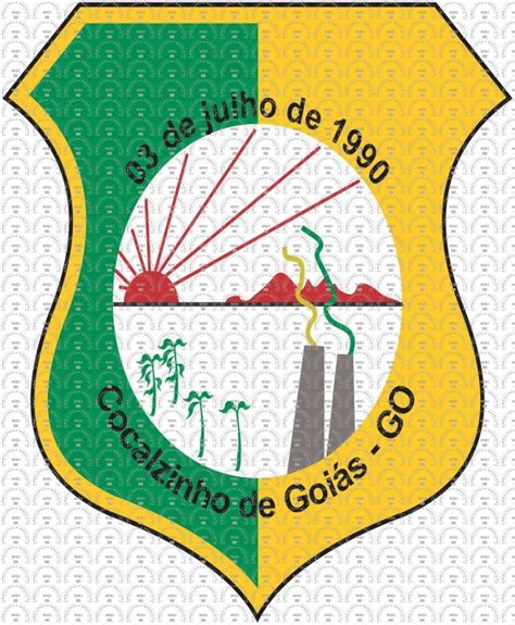 Brasão e Bandeira da Cidade de Cocalzinho de Goiás GO mbi br