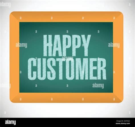 Happy Customer Message Illustration Design Over A White Background