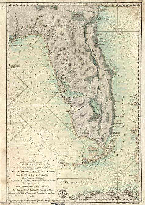 Carte réduite des côtes et de l interieur de la presqu île de la