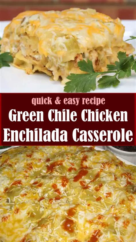 Green Chile Chicken Enchilada Casserole Reserveamana