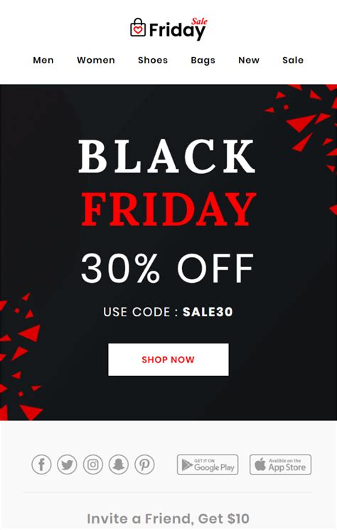 Free Black Friday Email Templates With Email Editor