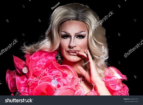 portrait drag queen man dressed woman stock photo  shutterstock