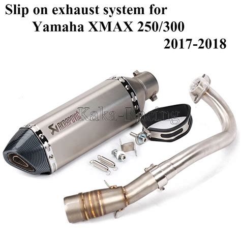 X Max Motorcycle Exhaust Muffler System Link Pipe Akrapovic Muffler