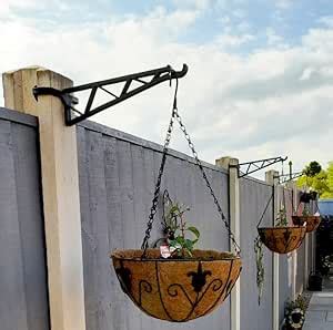 Hanging Basket Brackets For Concrete Fence Posts Pack Supports Easy