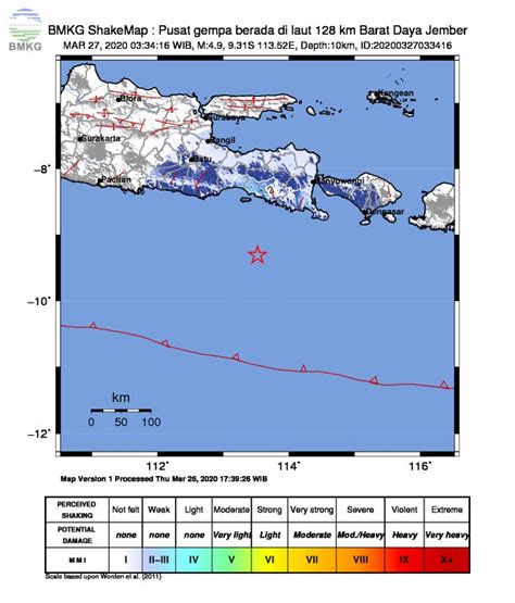 BMKG Selama 3 Hari Terakhir Terjadi 8 Kali Gempa Dirasakan Di Wilayah