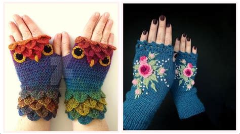 Most Demanding Fantastic Crochet Knitting Fingerless Gloves Design And