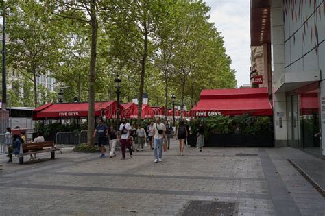 Paris France July Avenue Des Champs Lys Es In Early