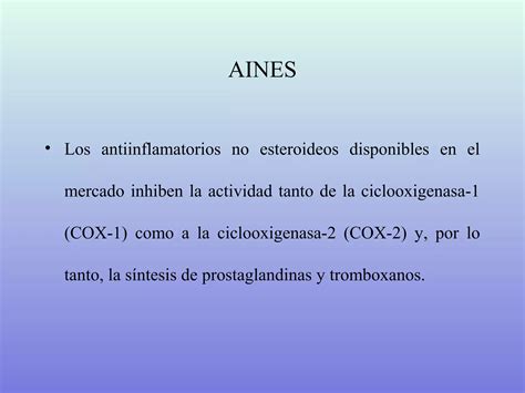 Antiinflamatorios No Esteroideos Aines Ppt