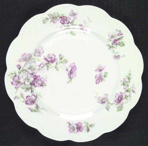 The Miramar White With Pink Flowers Dinner Plate By Haviland