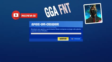 Como criar um Código de Apoiador no Fortnite YouTube