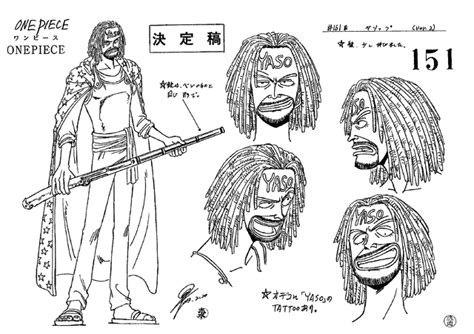 Red Hair Pirates Yasopp Model Sheet Character Design Official Reference Settei One Piece