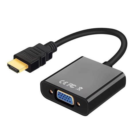 Hdmi To Vga Cable สาย Hdmi เป็น Vga แบบไม่มีเสียง Shopee Thailand