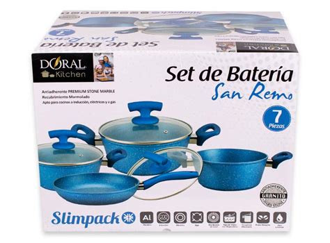 Ripley BATERIA DE COCINA DORAL SAN REMO AZUL X7