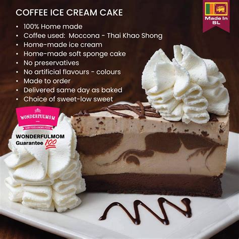 Coffee Ice Cream Cake - 1 Litre - Wonderfulmom.lk