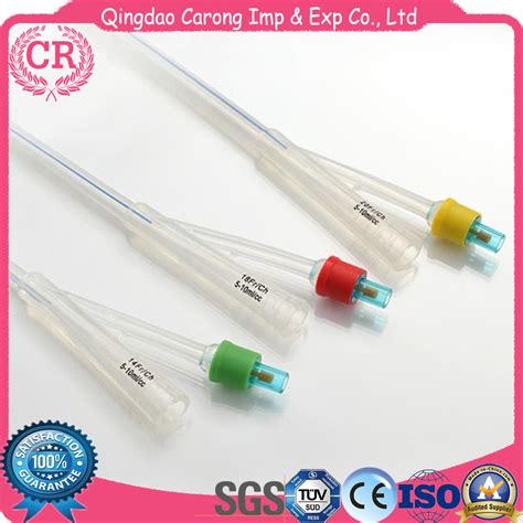 Disposable Medical Silicone Coated Latex Way Foley Sizes China