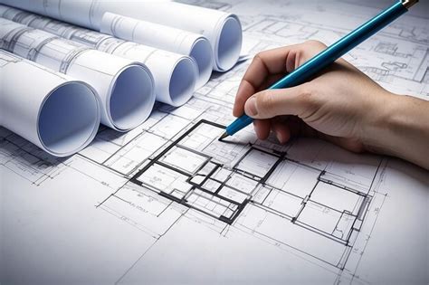 Architectural Design Sketches Plans and Blueprints | Premium AI ...